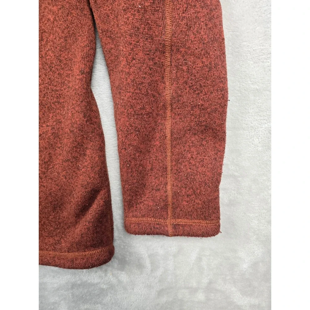The North Face Fleece Jacket Mens‎ Large Orange Full Zip Sweater Pockets Outdoor